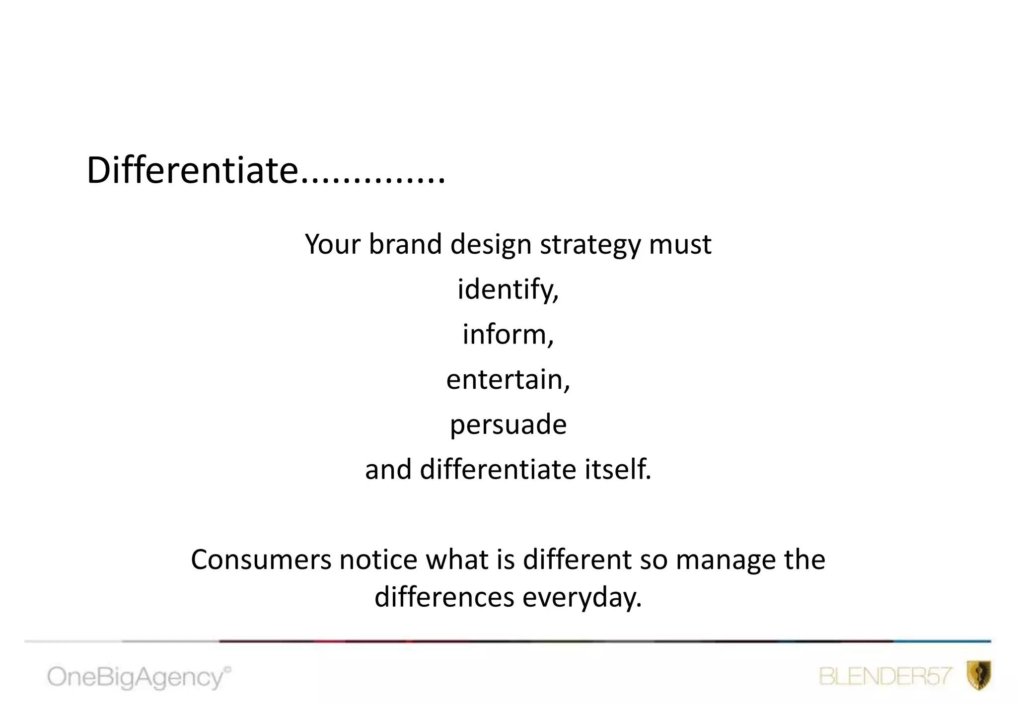 Developing a brand.Why are you doing this? 