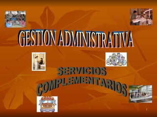 GESTION ADMINISTRATIVA SERVICIOS  COMPLEMENTARIOS 