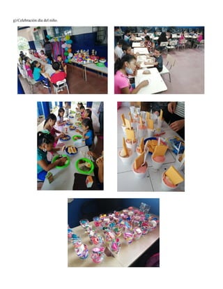 g) Celebración día del niño.
 
