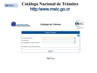 Catálogo Nacional de TrámitesMETA 2
 
