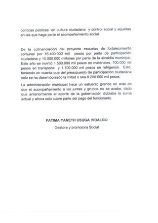 Rendicion de cuentas 2010