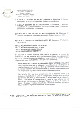 Rendicion de cuentas 2010