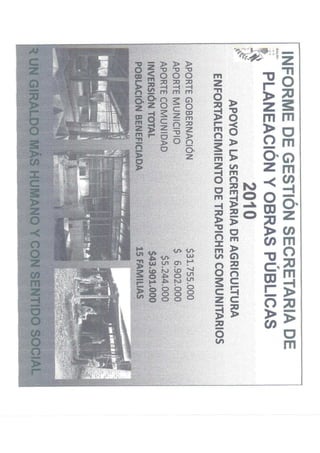 Rendicion de cuentas 2010