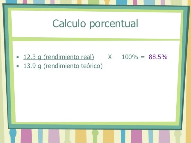 Rendimiento porcentual