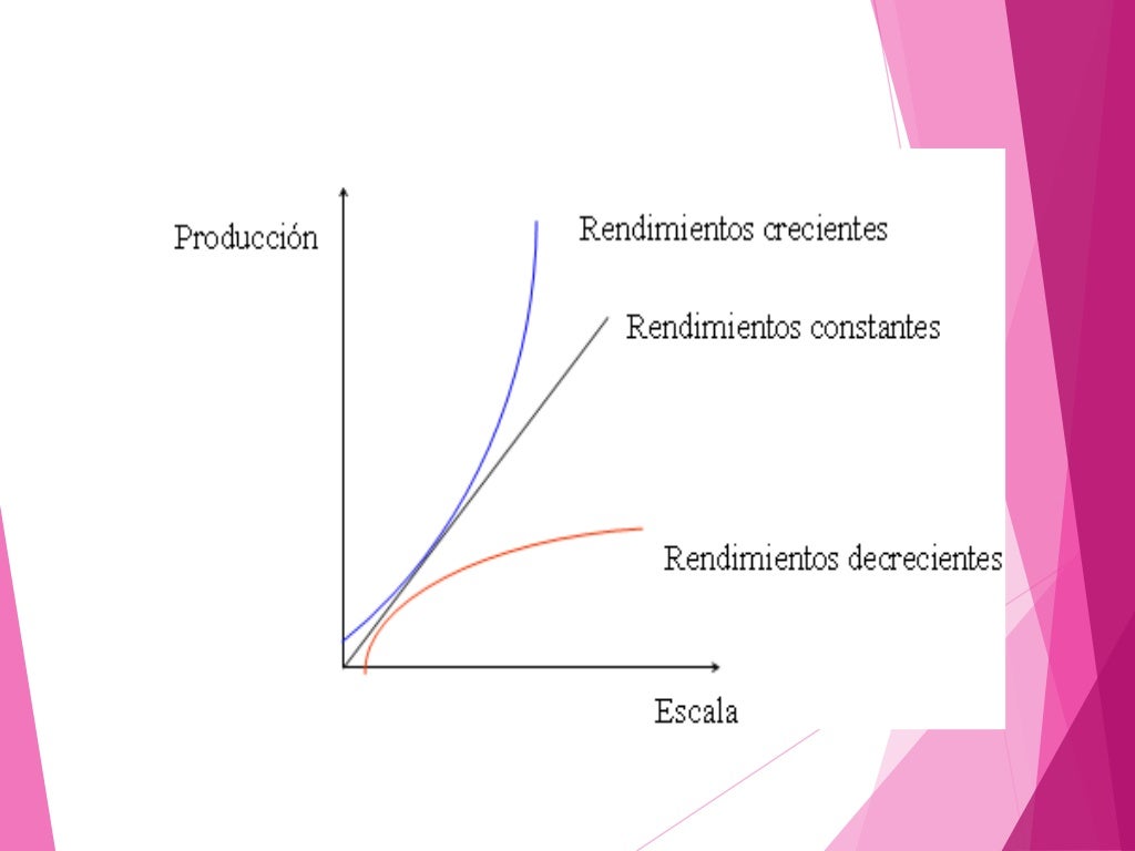 Rendimientos a escala constantes, crecientes y decrecientes Rendimientos a escala constantes, crecientes y decrecientes