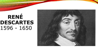 RENÉ
DESCARTES
1596 - 1650
 
