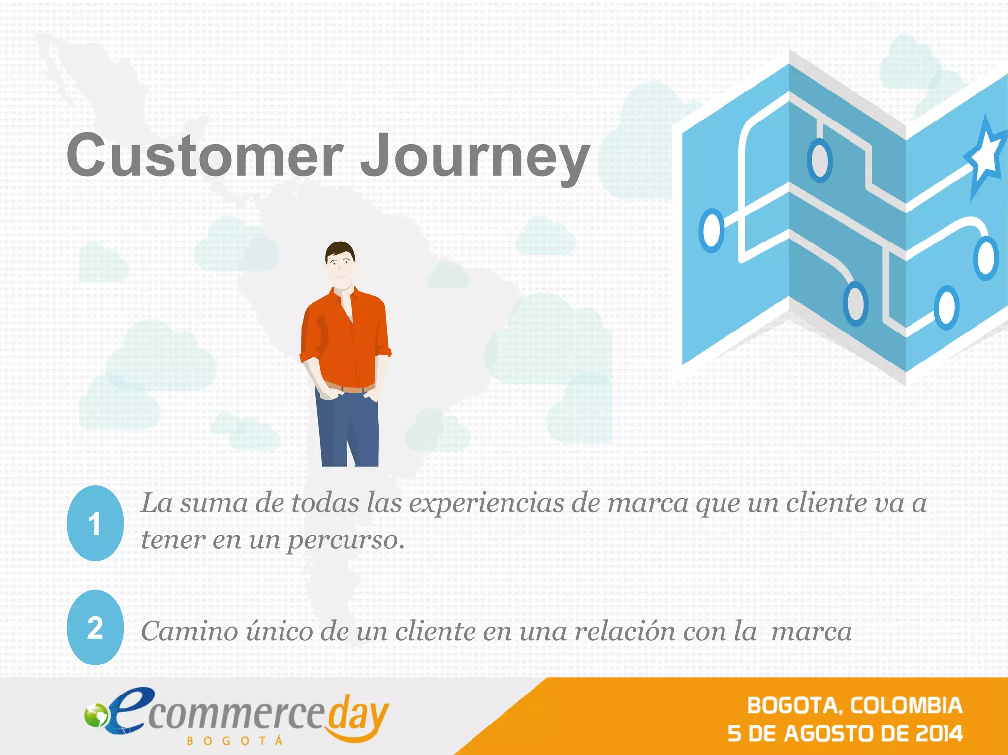 Customer Journey
La suma de todas las experiencias de marca que un cliente va a
tener en un percurso.1
2 Camino único de un cliente en una relación con la marca
 