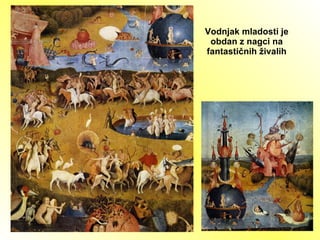 Vodnjak mladosti je obdan z nagci na fantastičnih živalih 