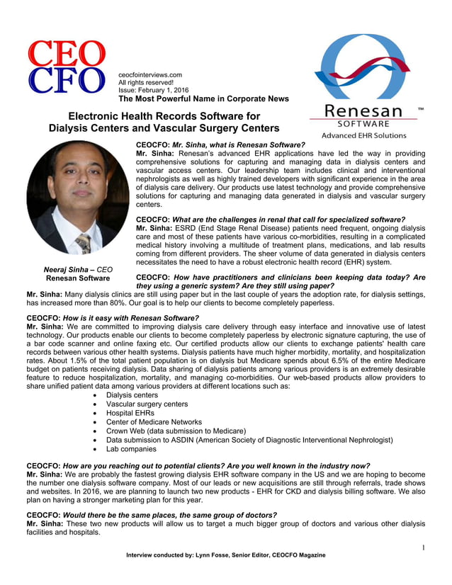 Renesan software PDF