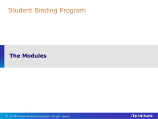 The Modules Student Binding Program  