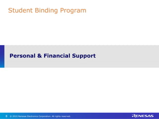 Personal & Financial Support Student Binding Program  