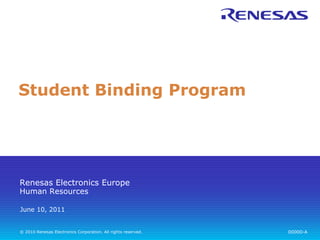 Student Binding Program 
