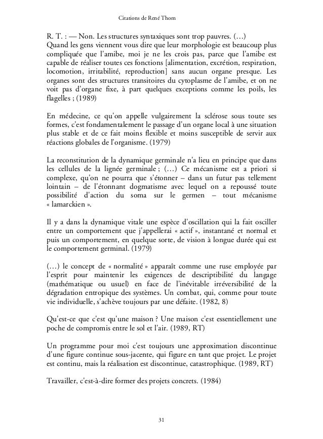 Rene Thom Citations