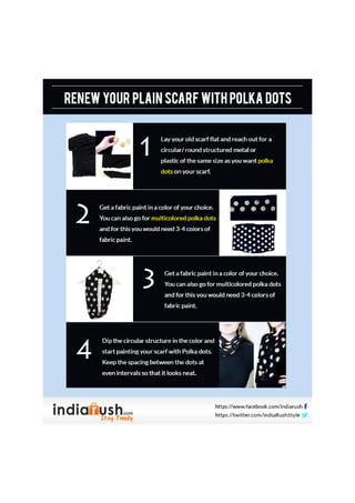 Pep up your plain scarf in a minute