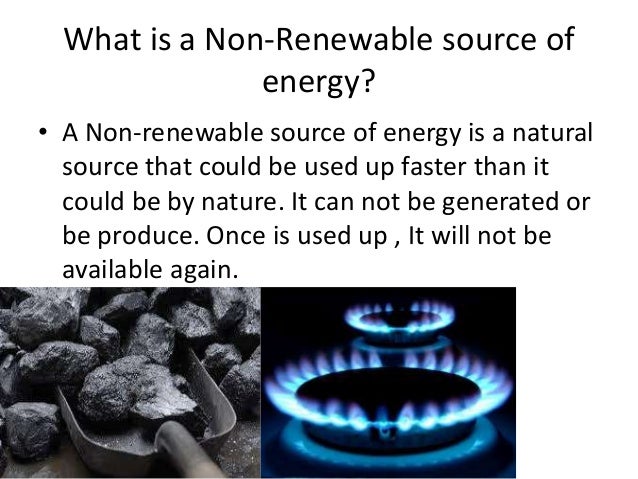 non renewable sources and renewable sources