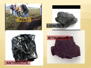 PEAT
LIGNITE
BITMUNOUS
ANTHRACITE
 