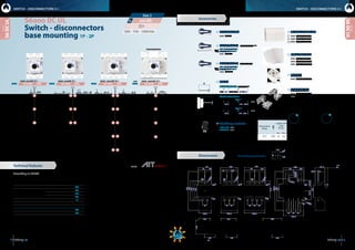 98 dimensions:   inches   millimeters
S6-0400 _ _ S00L S6-0400 _ _ S00L S6-0400 _ _ S00L400A 400A 400A
400  400A
2 AWG
35 mm2
min
-
600 kcmil
300 mm2
max
Lug Bolt
7/8-14 UNF
-
TORQUE
500 lbfxin
56 Nxm
L
P
2x
191
7.52
6.1
155
5,63
143
7.13 181
6.7
169,5
3.58 91
1.38
35
ø0.49ø12,5
ø0.26
ø6,5
ø0.62ø16
3.54 90
20.73526
10.79274
9.57243
7.52191
6.5165
2.56
65
6 AWG
16 mm2
min
-
350 kcmil
185 mm2
max
Lug Bolt
11/16-16 UNF
-
TORQUE
375 lbfxin
42 Nxm
2x
2x
S6DC UL
S6DC UL
Switch - disconnectors
base mounting 1P - 2P
S6000 DC UL
CODE - 500 Vdc  CODE - 750 Vdc  CODE - 1000 Vdc 
series
500 - 750 - 1000 Vdc
According to UL98B
Size 2
Temperature
rating
Copper wire
only
M +5%
-10%
Nxm lbfxin
75 ºC M10 24 212
Accessories
Dimensions
 
Rated thermal current Ith -20ºC to +50ºC  A 400
Rated operational current Ie Code 500 Vdc A 400
Code 750 Vdc A 400
Code 1000 Vdc A 400
Rated short-circuit current Icc kA 10
Maximum weight Consult according to code
Wiring capacity
Minimum connection wire range/AWG MCM 300
Maximum connection wire range/AWG MCM 350
SWITCH - DISCONNECTORS O-I SWITCH - DISCONNECTORS O-I
series
series
	Terminal lug
	 CODE  DR-TL21 (2 units)
	 CODE  DR-TL22 (2 units)
	(Using phase barriers DR-SF_ _
to maintain the required clerance
	Phase barriers
	CODE  DR-SF21 (1 unit)
	CODE  DR-SF22 (2 units)
	CODE  DR-SF23 (3 units)
	Terminal shrouds
	CODE  DR-CU21 (1 unit)
	 CODE  DR-CU22 (1 unit)
	CODE  DR-CU23 (1 unit)
	Spacers
	 CODE  DR-EL21 (4 units)
	Direct handle
	 CODE DS-LI21
	Panel handle  without shaft
	IP65  UL50E/NEMA 250
	 Types: 1, 3R, 4, 4X y 12
	 CODE DS-LA24
	Panel handle  shaft included *(e1)
	IP65  UL50E/NEMA 250
	 Types: 1, 3R, 4, 4X y 12
	 CODE DS-LA21
Panel drilling for panel handle
	Auxiliary contacts
	 1NA+1NC  CODE D5LAU01
	2NA+2NC  CODE D5LAU02
	 Ie = 16 A (resistive loads)
	 4 A (inductive loads) at 250 Vac.
S6-0400 _ _ S00L400A
CODE - 1000 Vdc 
9.29 236
8.8
222,5
3.58
91
5.71
145
2.56
65
2.56
65
1.38
35
ø0.49ø12,5
ø0.26
ø6,5
ø0.62ø16
232,5
9,15
11.3 286
11
279,5
5.55 141 5.71 145
2.56
65
1.38
35
ø0.49ø12,5
ø0.26
ø6,5
ø0.62ø16
8.28
210
5,63
143
10.2
260
5,63
143
2 1
2’ 1’
1’1
1’1
1’
1
2’ 1’1
2
1’2’2
1
1 1’ 2’2
2 2’
1’1
2 1
1’2’
2 1
1’2’
1’1
1 1’2
2’
1’
1
2’
1 1’ 2
1 1’ 2’2
1 1’
2’2
1’1
1’2’
2 1
2’ 1’
12
2L 2G 2A
2J 2B
2X
1S 2E
1M
2H 2C
2K 2D
2Y
1U 2F
1Q
1V
1W
1’1
1’1
1’1
1A
1B
1C
1D
1 1’
DR-TL21 DR-TL22
	Shafts
Standard shaft included *(e1)
L P
7.68  195 5.28... 9.45  134... 240
Shaft extensions
Type 1
L P CODE
13.6  345 5.28... 15.7  134... 400 DS-EP23
Type 2
L P CODE
21.1  535 5.28... 22  134... 560 DS-EP24
1.10
28
1.57
40
ø0.22
ø5,5
ø1.34
ø34
20.73526,5
11.3 286
5.55 141 5.71 145
8.66 220
5.24 133
3.94 100
2.56
65
0.26
6,5
ø0.62
16
ø0.4ø10,3
2.56
65
2.56
65
11
279,5
ø0.49
ø12.5
11.85301
5.64143,354.783121,5
7.52191
1.38
35
max. 4.69 119
min. 0.51 13
6.5165
5.18 131,5
1.59
40,4
0.2
5
0,39
10
Technical features tests:
Use with Class J
PV fuses up to 400A
400 A
Conforms to UL98B. Minus 20 to +50ºC. PV disconnects switch. Location Category B
1000 Vdc 400 A Torque: 212 lbf·in. Short circuit rating: 10 kA
Suitable for Use in PV Systems in accordance with Article 690 of the NEC
IEC-60947-3 Uimp 12 kV DC21B - 1000 Vdc - 400 A Ui 1500 Vdc Ith 400 A
400 A
Conforms to UL98B. Minus -20 to +50ºC. Location Category B
1000 Vdc 400 A PV disconnect Switch. Short circuit rating: 10 kA
Continuous load current not to exceed 80% of the rating of fuses employed
in other than motor circuits
IEC-60947-3  Uimp 12 kV  DC21B - 1000 Vdc - 400 A  Ui 1500 Vdc  Ith 400 A
FUSIBLE SWITCH
2.56
65
2.56
65
 