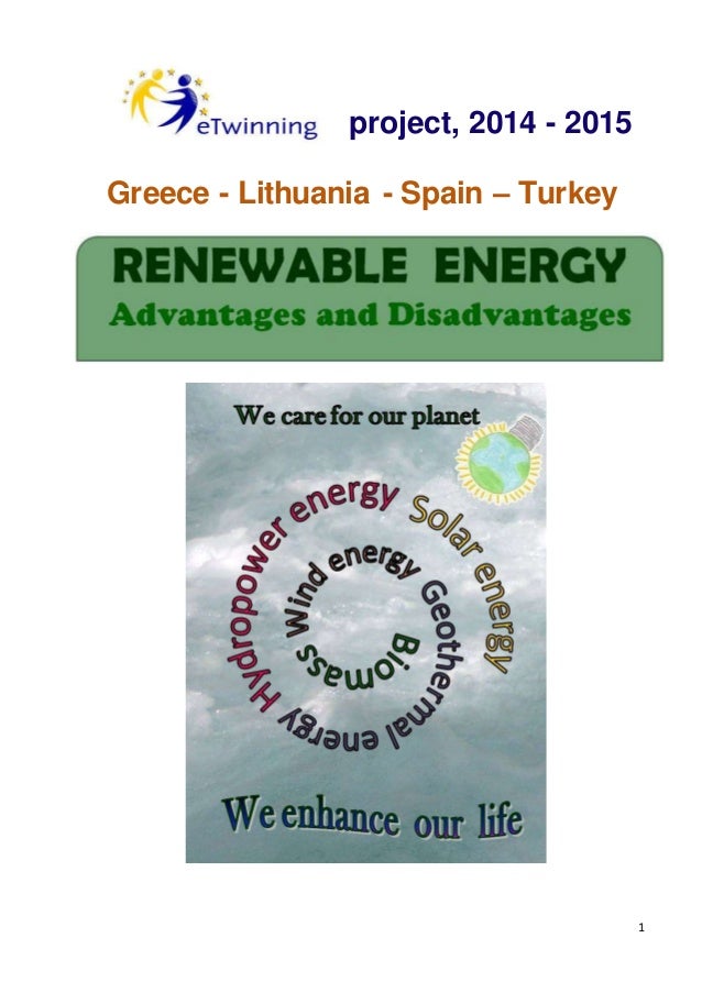 Renewable Energy E Twinning Project