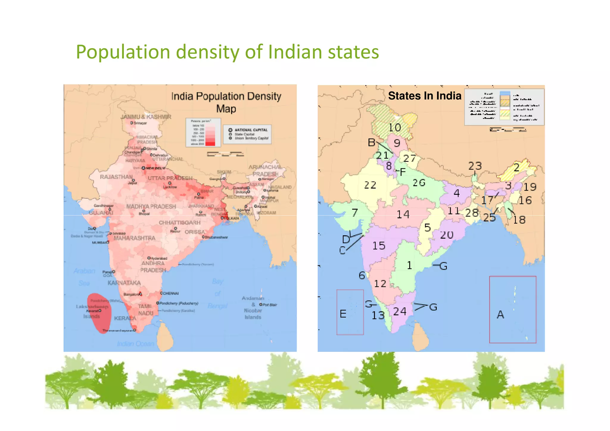 Population density of Indian states
                                      States In India
 