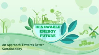 An Approach Towards Better
Sustainability
RENEWABLE
ENERGY
FUTURE
 