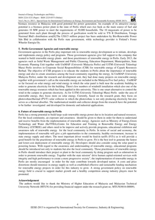 Renewable energy in malaysia | PDF