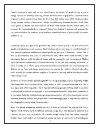 Renewable Energy Power Projects for Rural Electrification in India | PDF