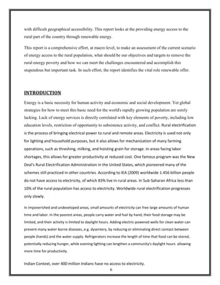 Renewable Energy Power Projects for Rural Electrification in India | PDF