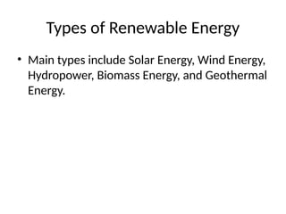 Comprehensive Overview of Renewable Energy Sources and Their Impact on ...