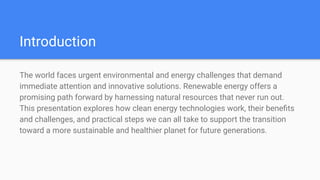 Renewable Energy Solutions for Building a Sustainable Future | PDF