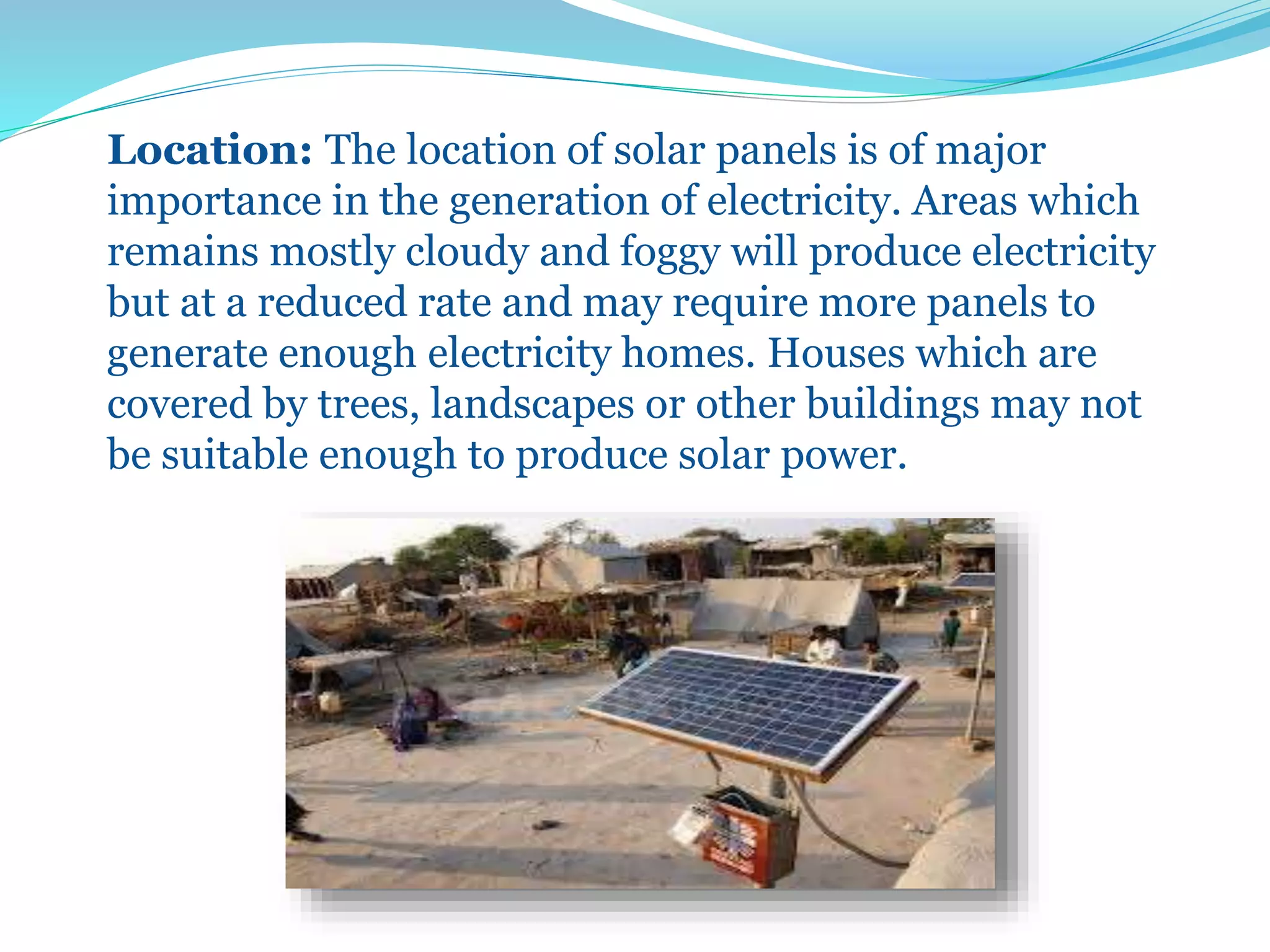 Disadvantage Of Solar Energy
