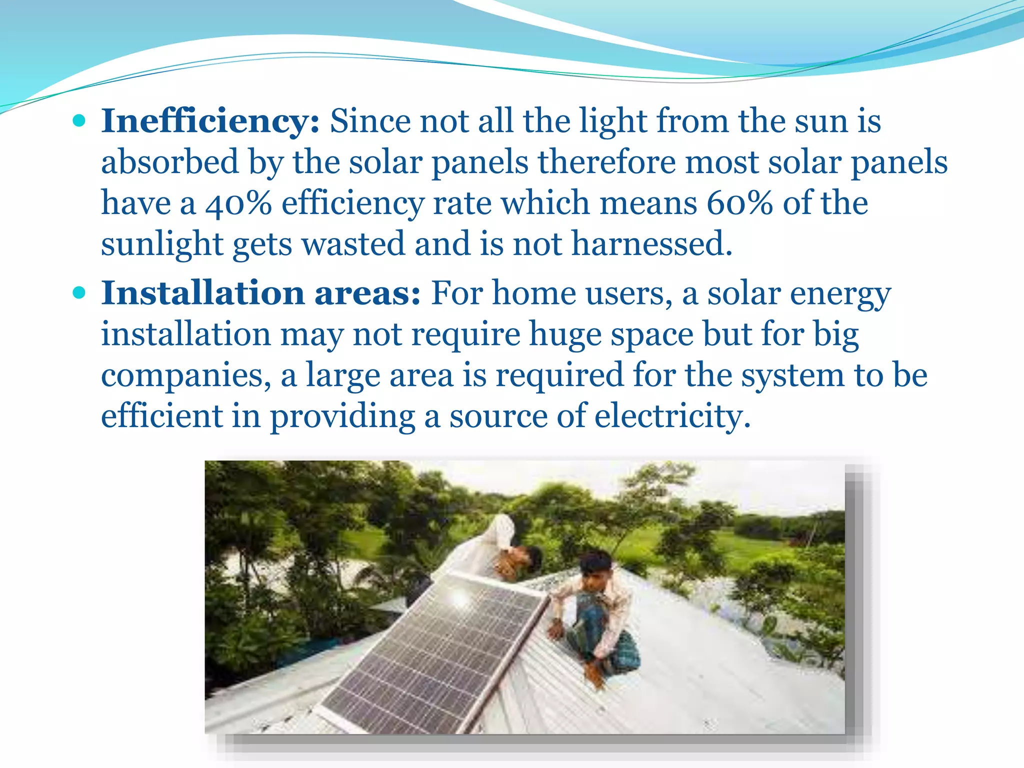 Advantage disadvantage of solar energy pptx