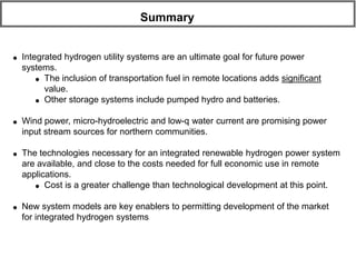 Renewable Hydrogen Energy Storage | PDF