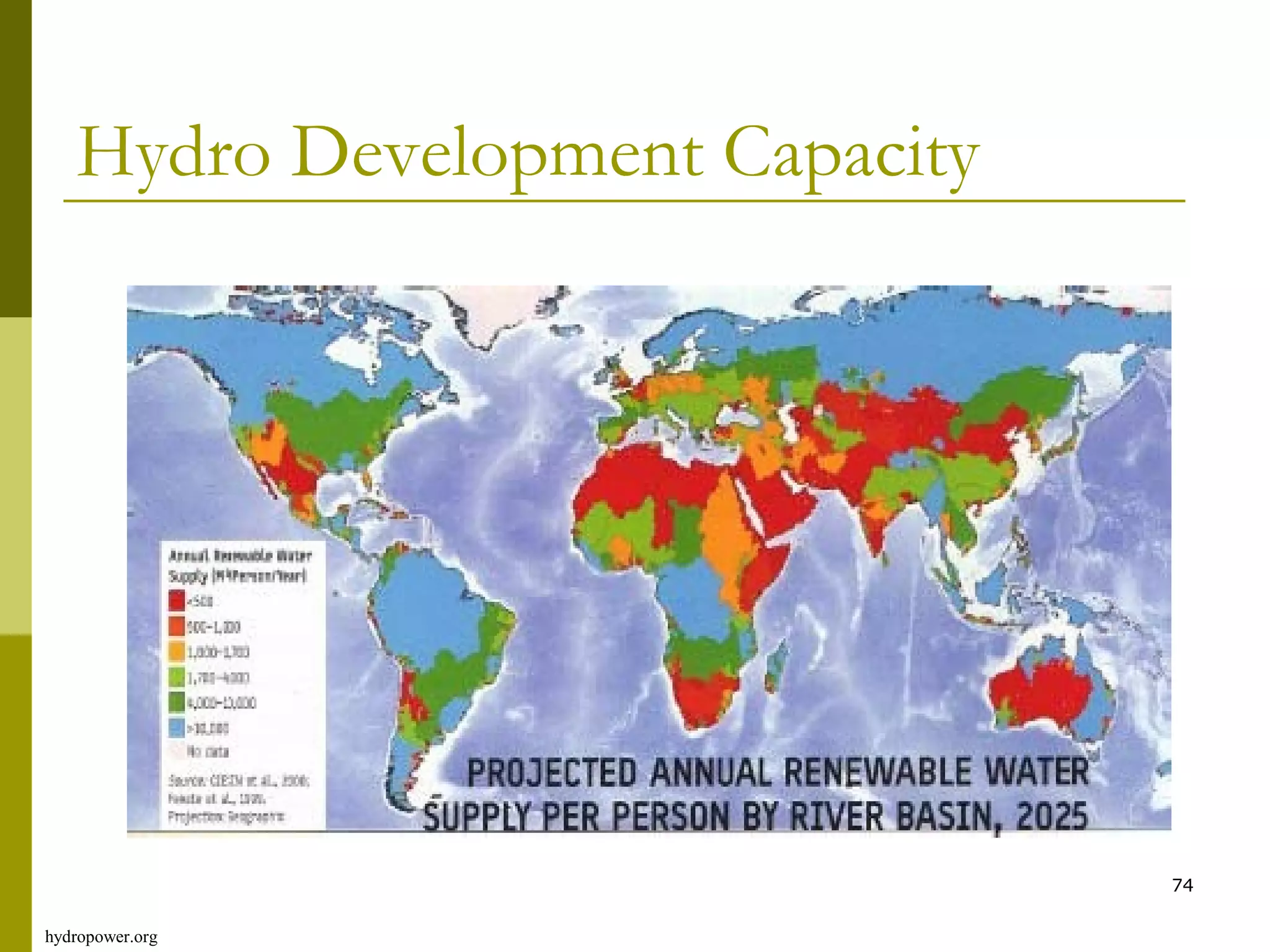 74
Hydro Development Capacity
hydropower.org
 