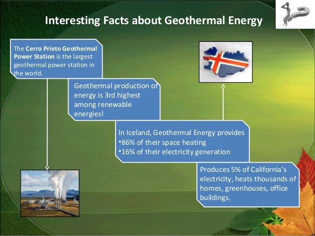 Geothermal Energy Facts Geothermal Energy Facts