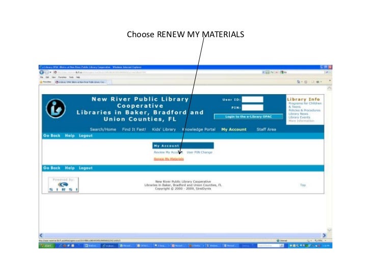 Renew your books online