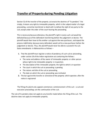 Transfer Docproperty Title Verification under Transfer of Property Act | DOCX