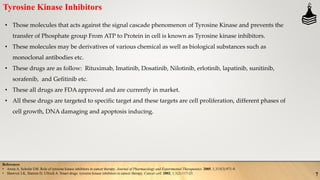 Role of Tyrosine kinase inhibitors in cancer #cancer | PPTX