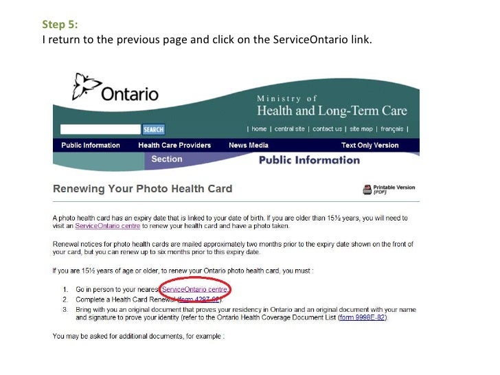 Renewing a Health Card in Ontario Why the web process is broken
