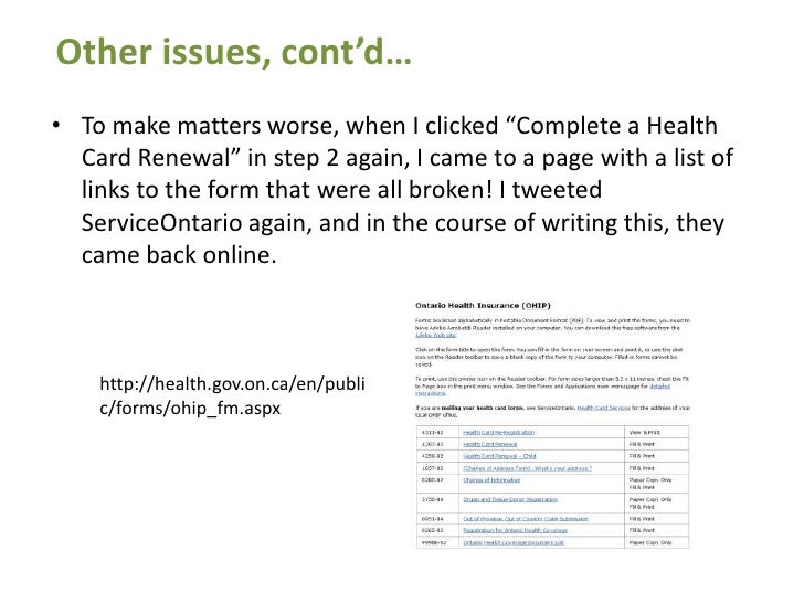 Renewing A Health Card In Ontario Why The Online Process Is Broken