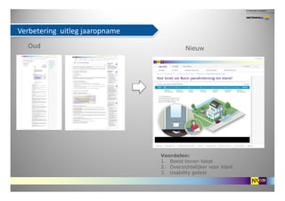 Verbetering uitleg jaaropname
  Oud                                     Nieuw




                                Voordele...