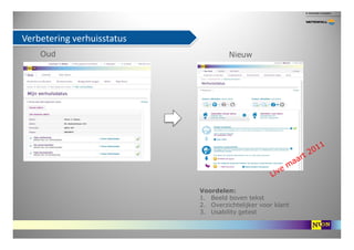 Verbetering verhuisstatus
    Oud                              Nieuw




                            Voordelen:
          ...