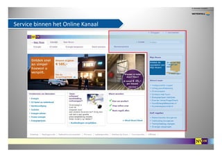 Service binnen het Online Kanaal
 