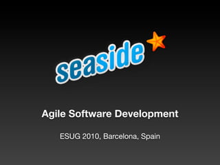 Agile Software Development

   ESUG 2010, Barcelona, Spain
 