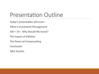 Investment Management : Why Should We In | PPTX