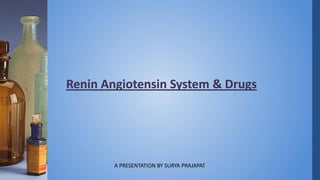 A PRESENTATION BY SURYA PRAJAPAT
Renin Angiotensin System & Drugs
 