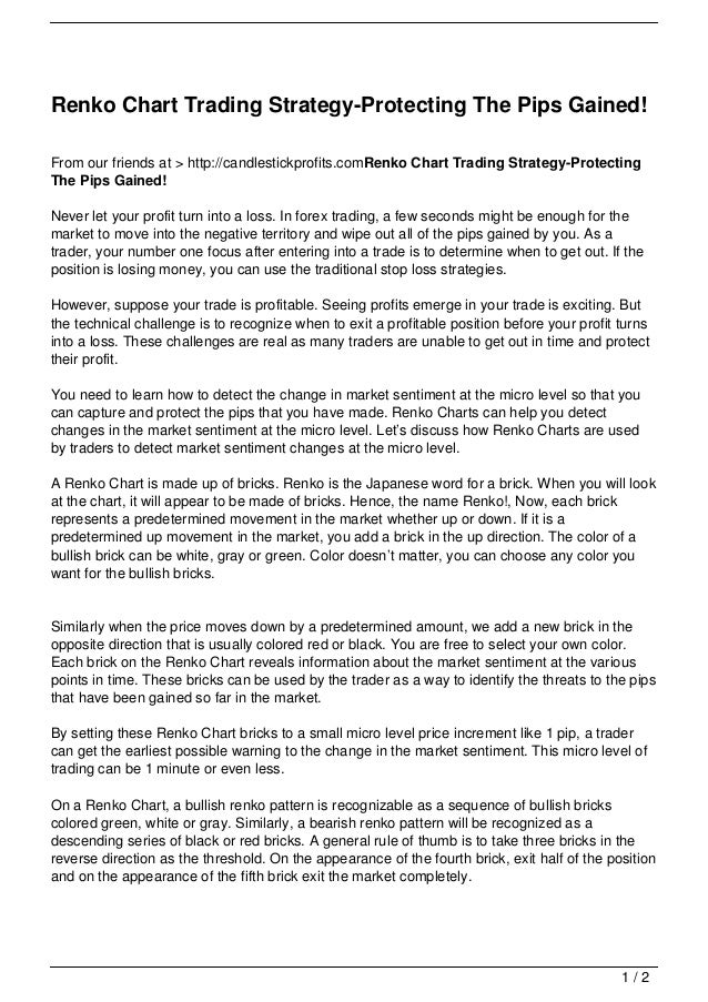 Renko chart trading strategy