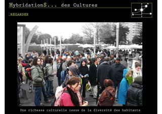 HybridationS... des Cultures
.REGARDER




     Une richesse culturelle issue de la diversité des habitants
 