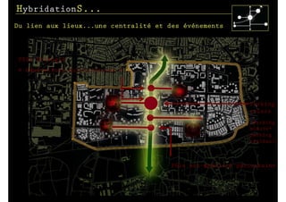 HybridationS...
Du lien aux lieux...une centralité et des événements



 Pôle Triangle
 « Générations multicultures »




                                                            Parking
                                                            relais
                                                            (parking
                                                            minute+
                                                            parking
                                                            résidant)



                                       Pôle eco-mobilité périurbaine
 