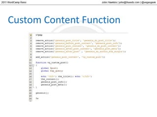 Custom Content Function