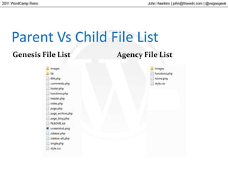 Parent Vs Child File ListGenesis File ListAgency File List